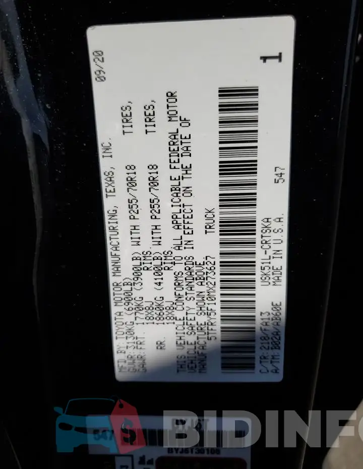 5TFRY5F10MX273627 Photo# 12
