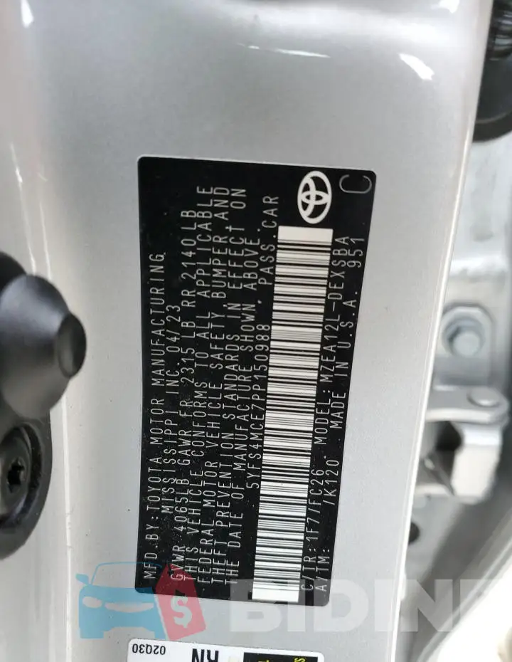 5YFS4MCE7PP150988 Photo# 12
