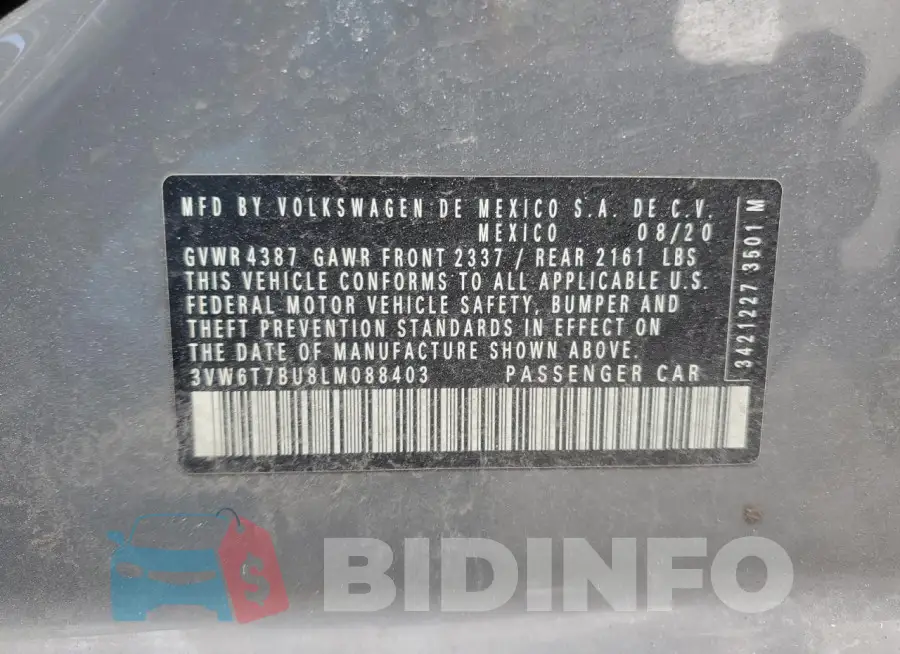 3VW6T7BU8LM088403 Photo# 13