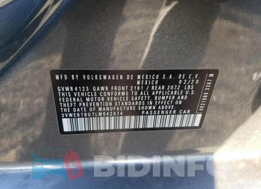 3VWEB7BU7LM042074 Photo# 12