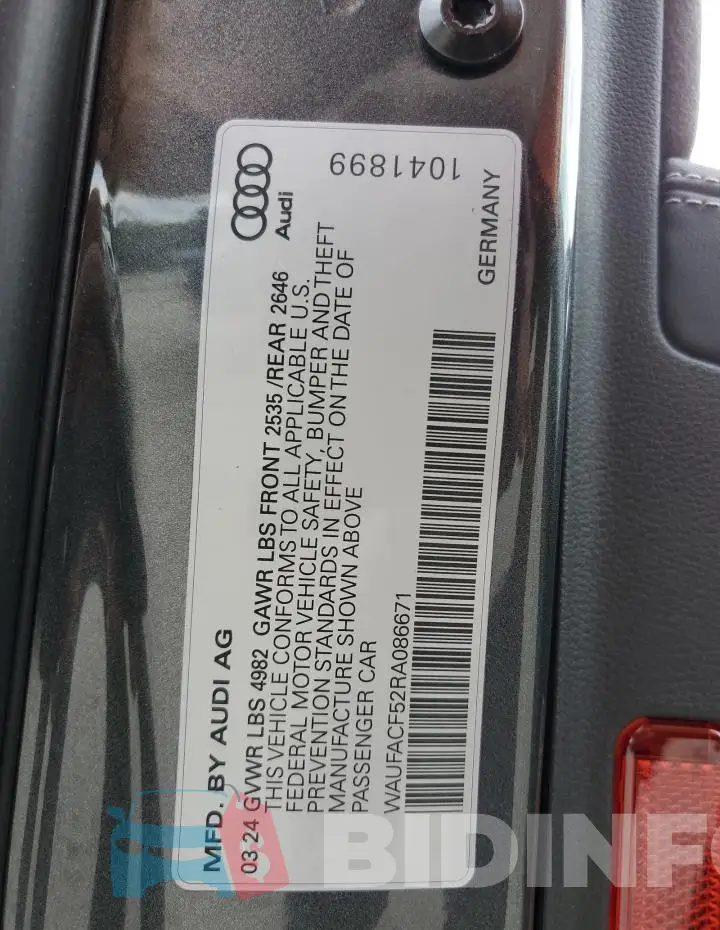 WAUFACF52RA086671 Photo# 12