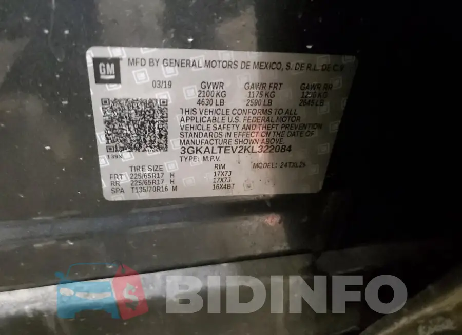 3GKALTEV2KL322084 Photo# 13