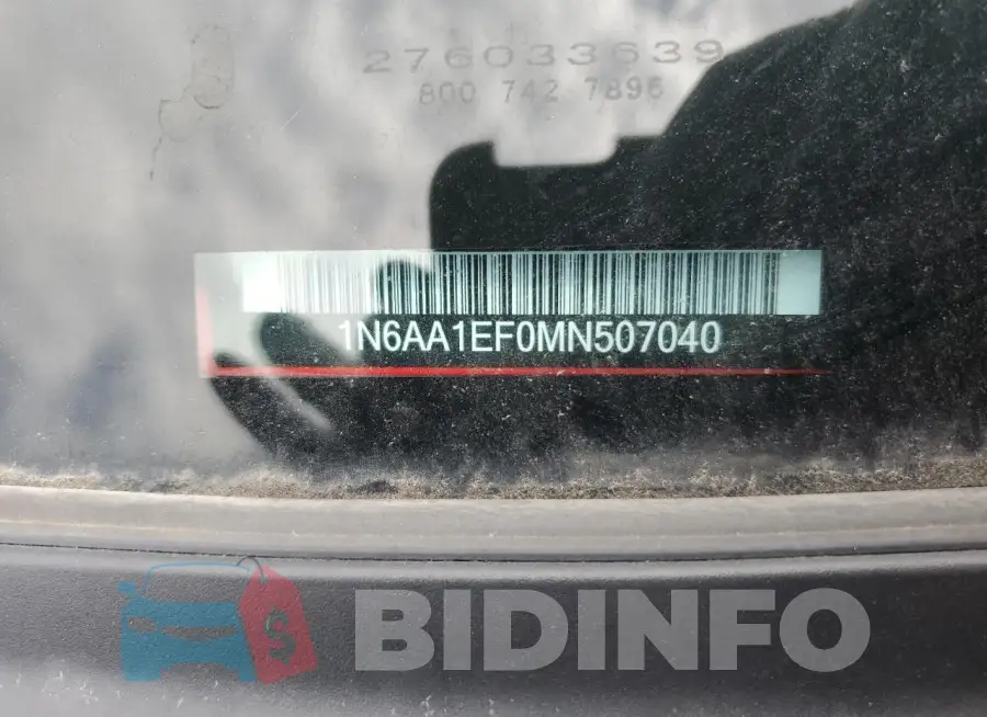1N6AA1EF0MN507040 Photo# 12