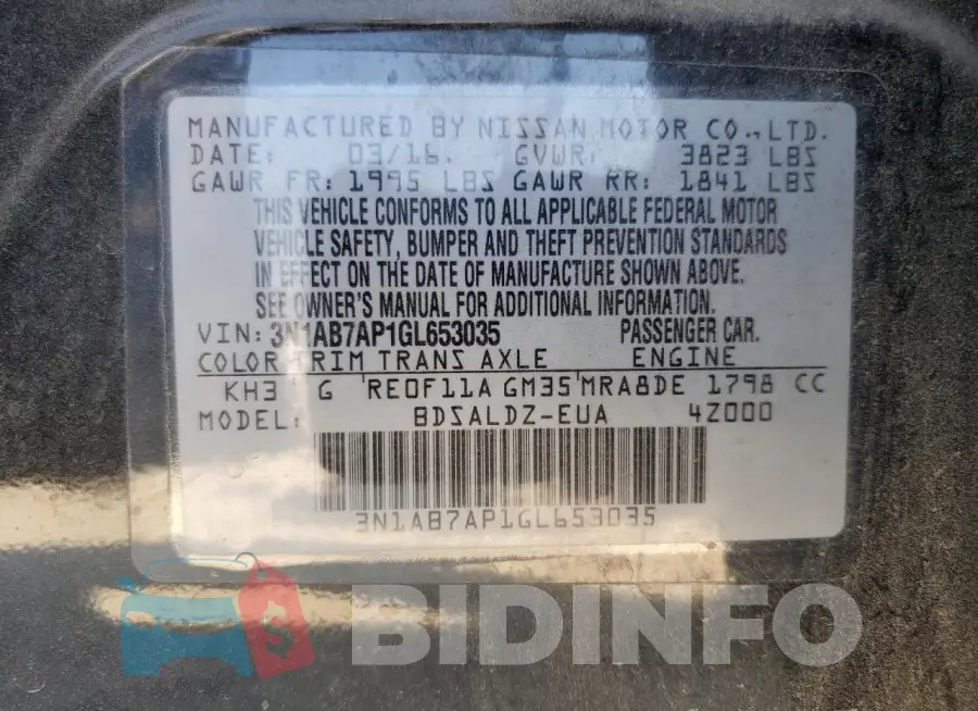 3N1AB7AP1GL653035 Photo# 12
