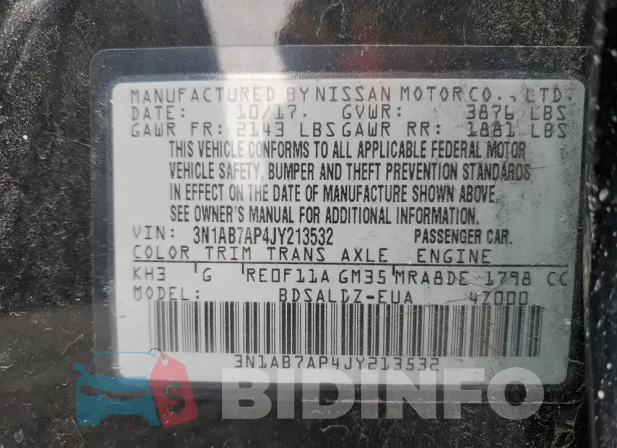 3N1AB7AP4JY213532 Photo# 13