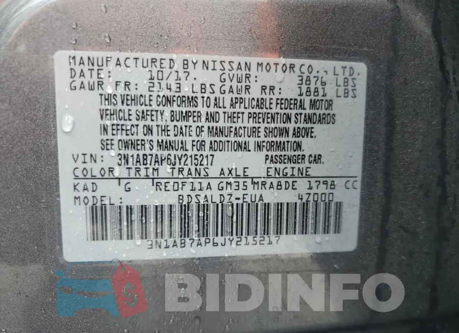 3N1AB7AP6JY215217 Photo# 12