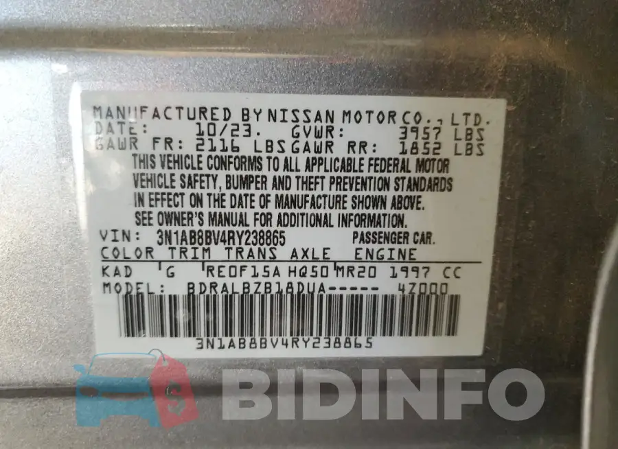 3N1AB8BV4RY238865 Photo# 12