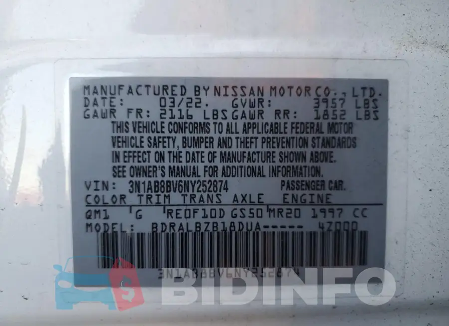 3N1AB8BV6NY252874 Photo# 12