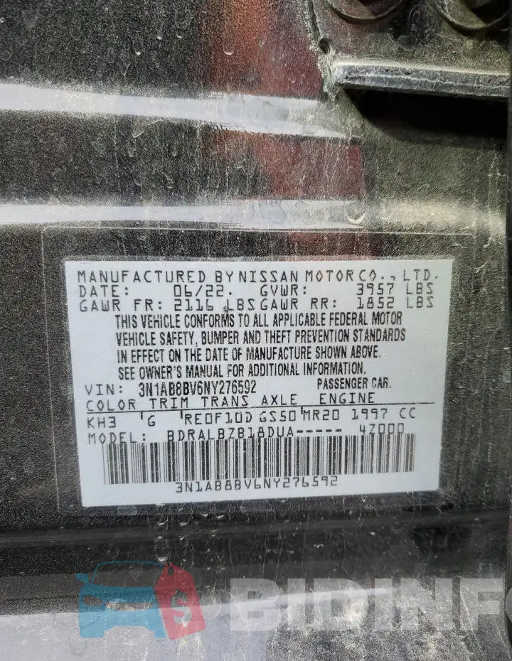 3N1AB8BV6NY276592 Photo# 13
