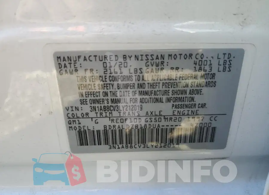 3N1AB8CV3LY212019 Photo# 12