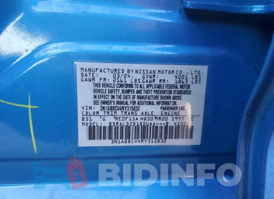 3N1AB8CV4RY315832 Photo# 12