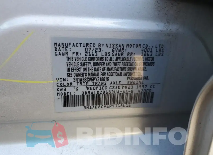 3N1AB8CV6PY318616 Photo# 13