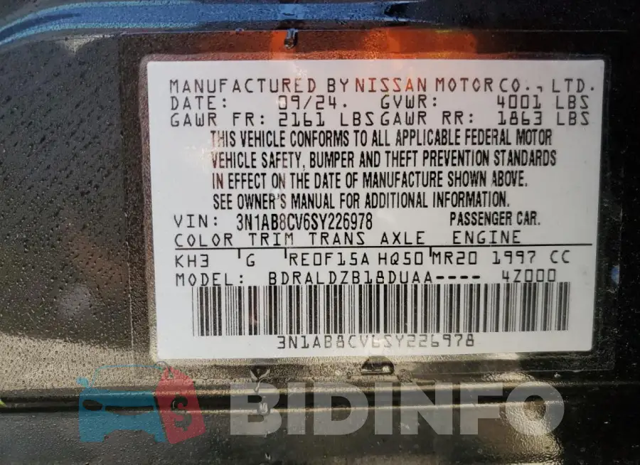3N1AB8CV6SY226978 Photo# 12