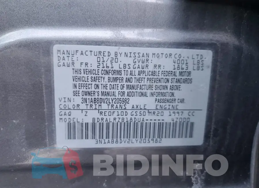 3N1AB8DV2LY205982 Photo# 13