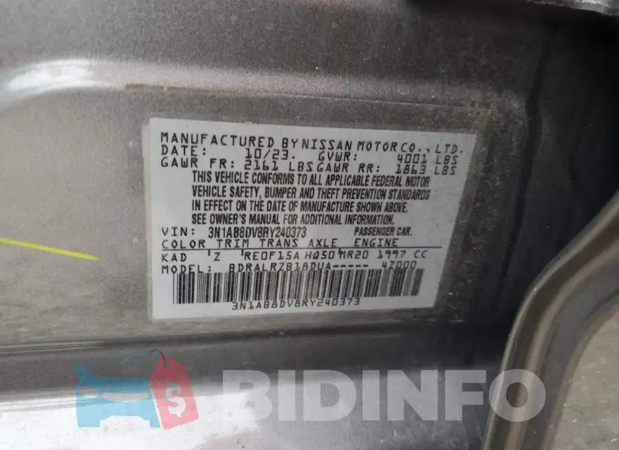 3N1AB8DV8RY240373 Photo# 12