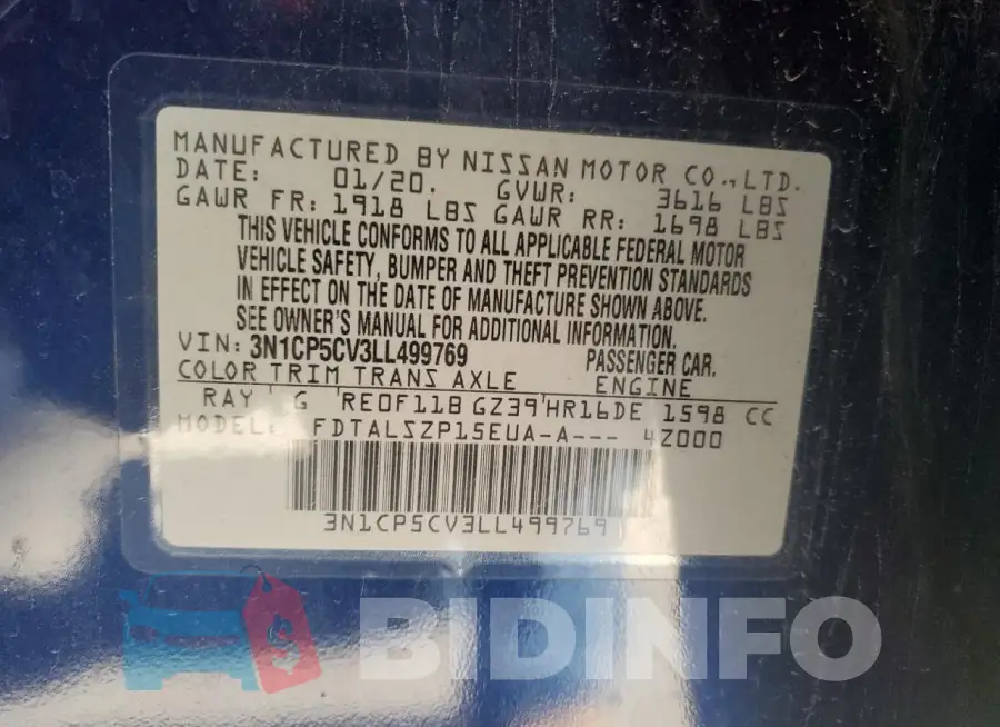 3N1CP5CV3LL499769 Photo# 13