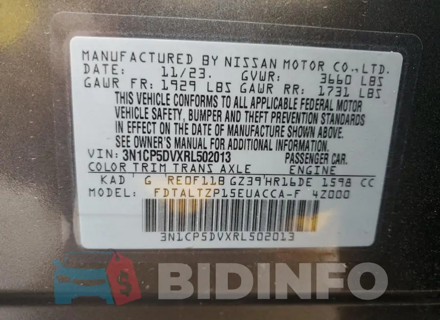 3N1CP5DVXRL502013 Photo# 12