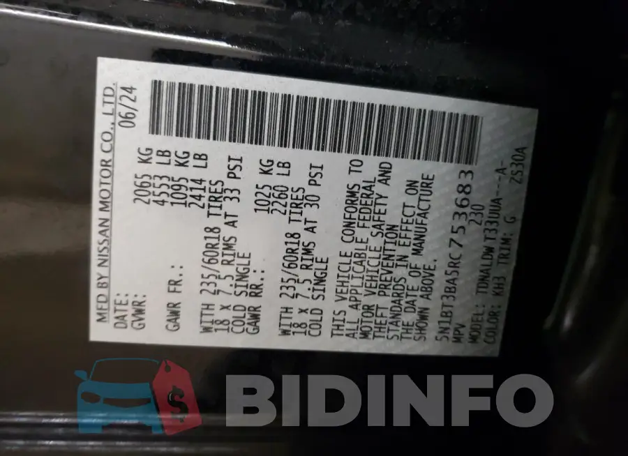 5N1BT3BA5RC753683 Photo# 13