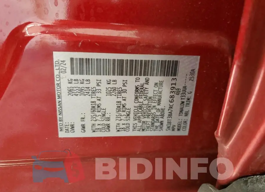 5N1BT3BA7RC683913 Photo# 13