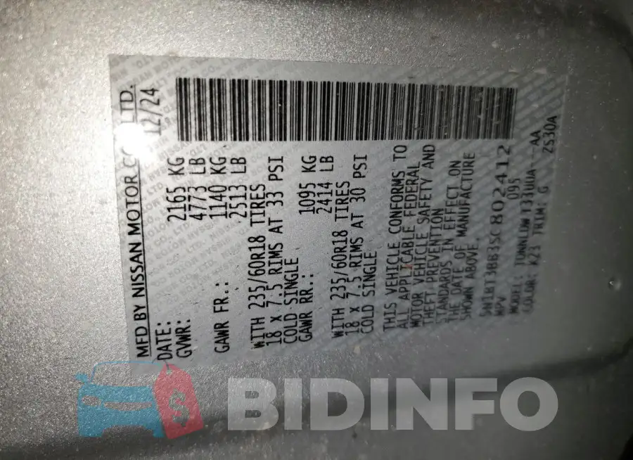 5N1BT3BB3SC802412 Photo# 14