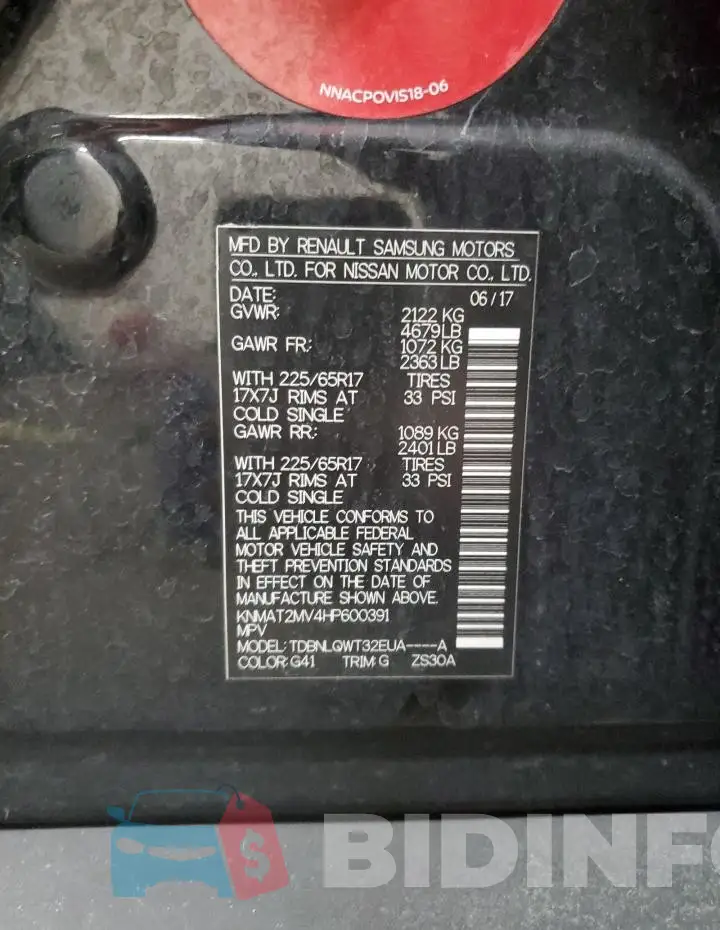 KNMAT2MV4HP600391 Photo# 13
