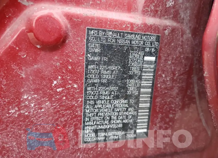 KNMAT2MV9GP731248 Photo# 13