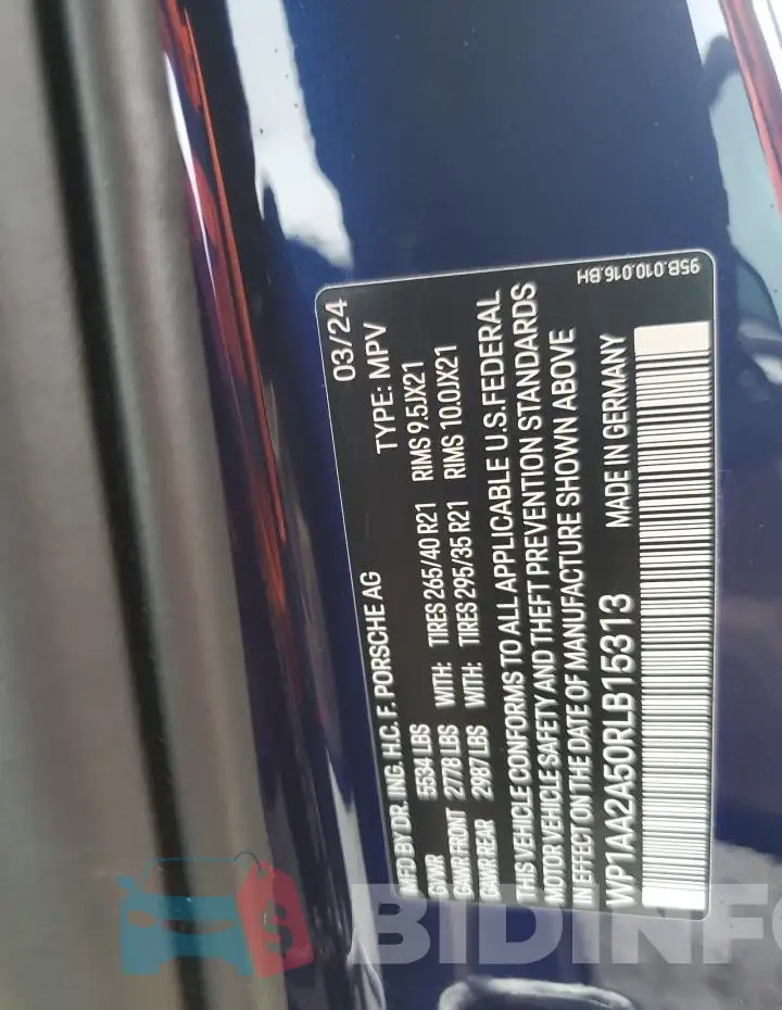 WP1AA2A50RLB15313 Photo# 13