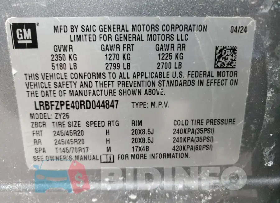 LRBFZPE40RD044847 Photo# 14