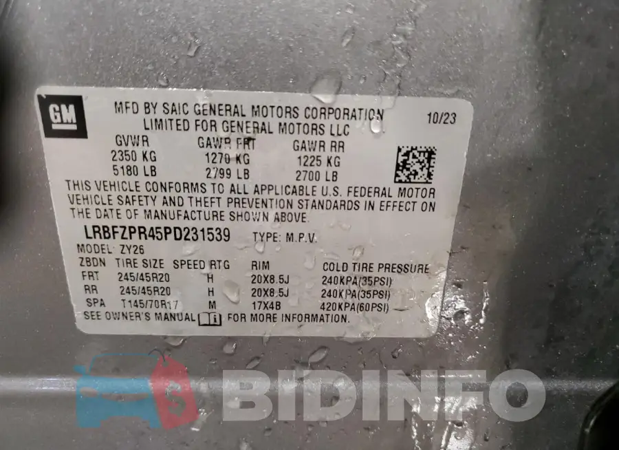 LRBFZPR45PD231539 Photo# 13