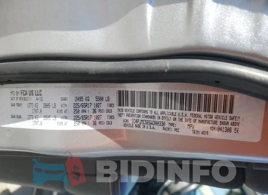 1C4PJMCS8GW300330 Photo# 14