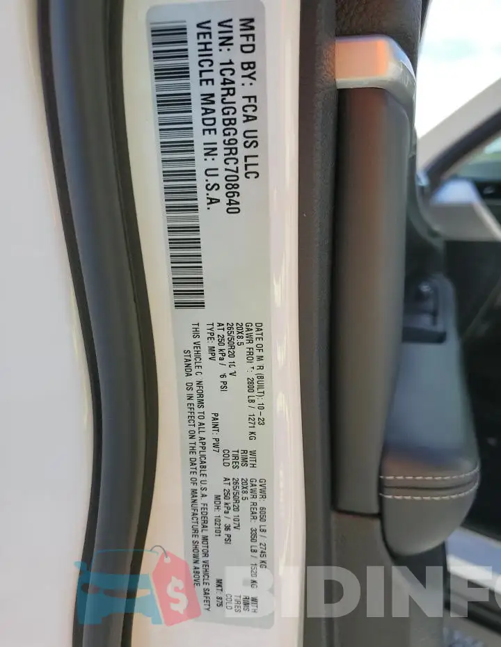 1C4RJGBG9RC708640 Photo# 13