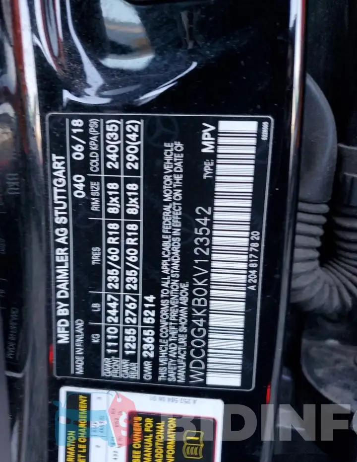 WDC0G4KB0KV123542 Photo# 14