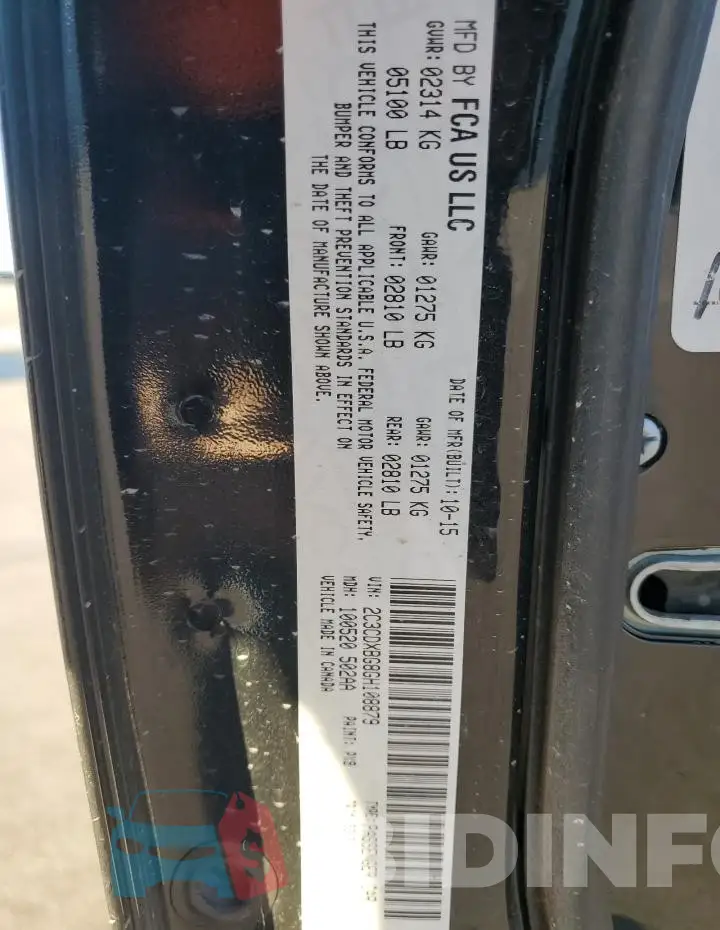 2C3CDXBG8GH108879 Photo# 12