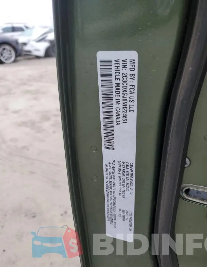 2C3CDXGJ0NH224661 Photo# 12