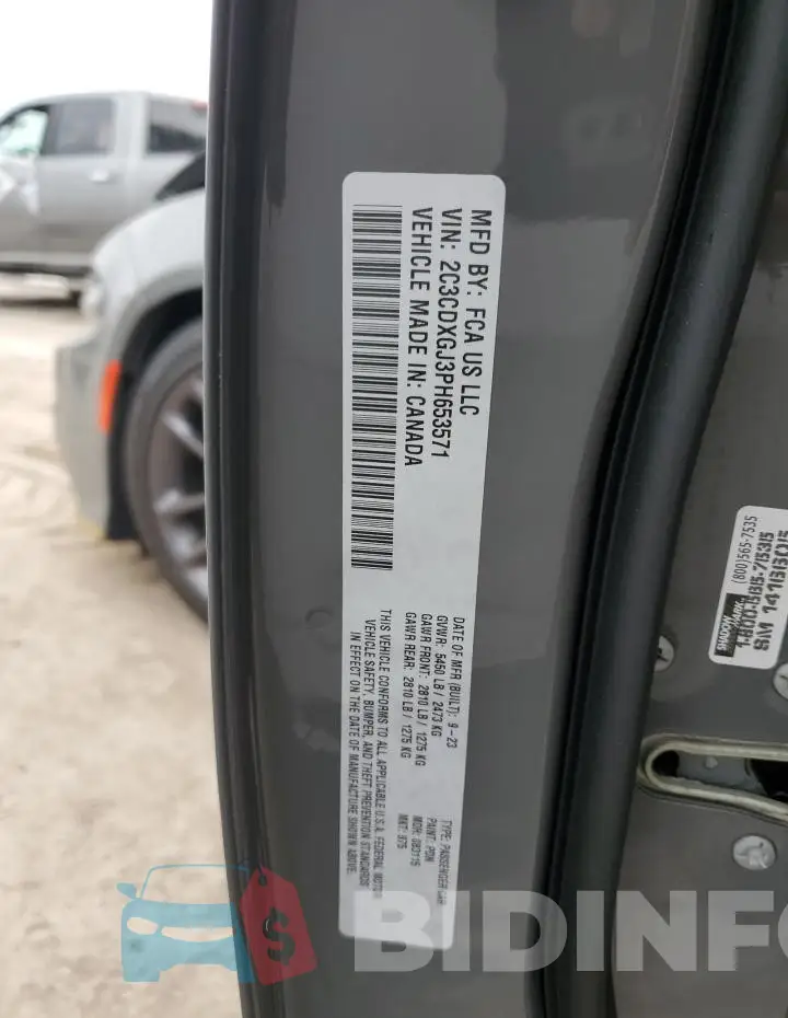 2C3CDXGJ3PH653571 Photo# 12