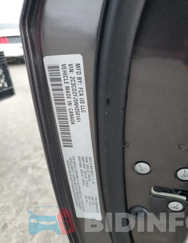 2C3CDZFJ5NH258141 Photo# 12