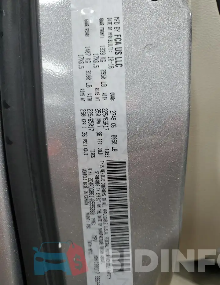 2C4RDGBG1HR595280 Photo# 14