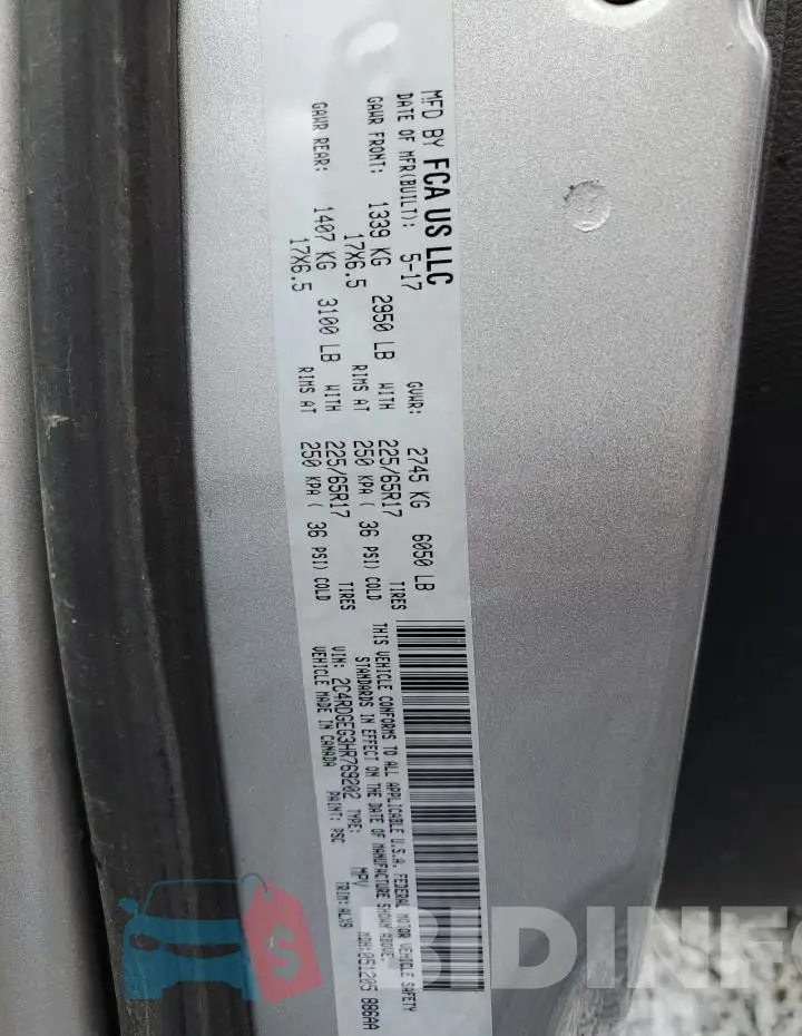 2C4RDGEG3HR769202 Photo# 13