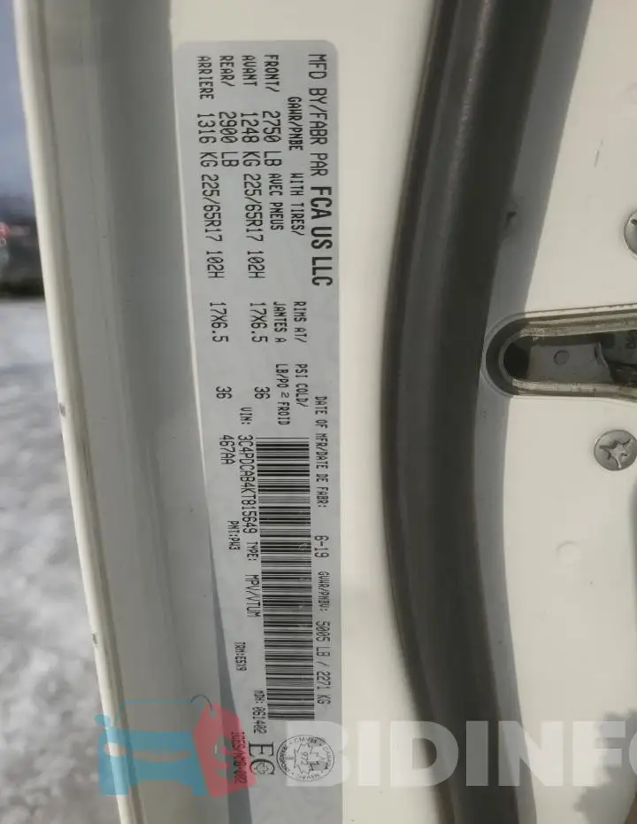 3C4PDCAB4KT815649 Photo# 13