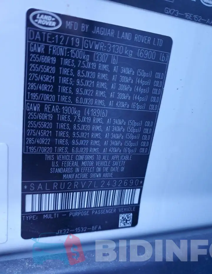 SALRU2RV7L2432690 Photo# 13
