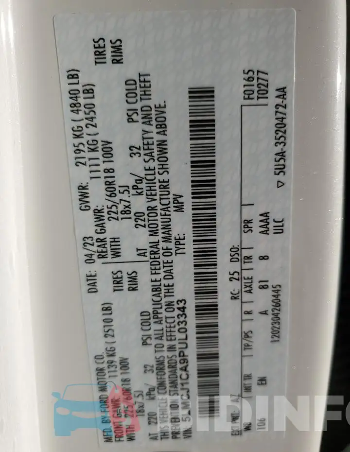 5LMCJ1CA9PUL03343 Photo# 13