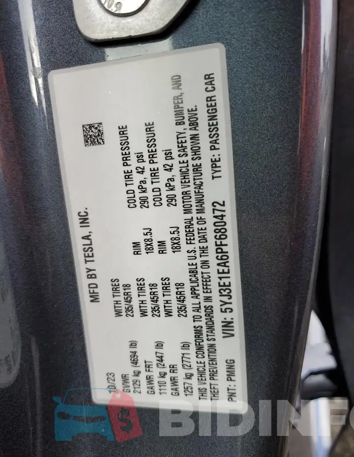 5YJ3E1EA6PF680472 Photo# 14