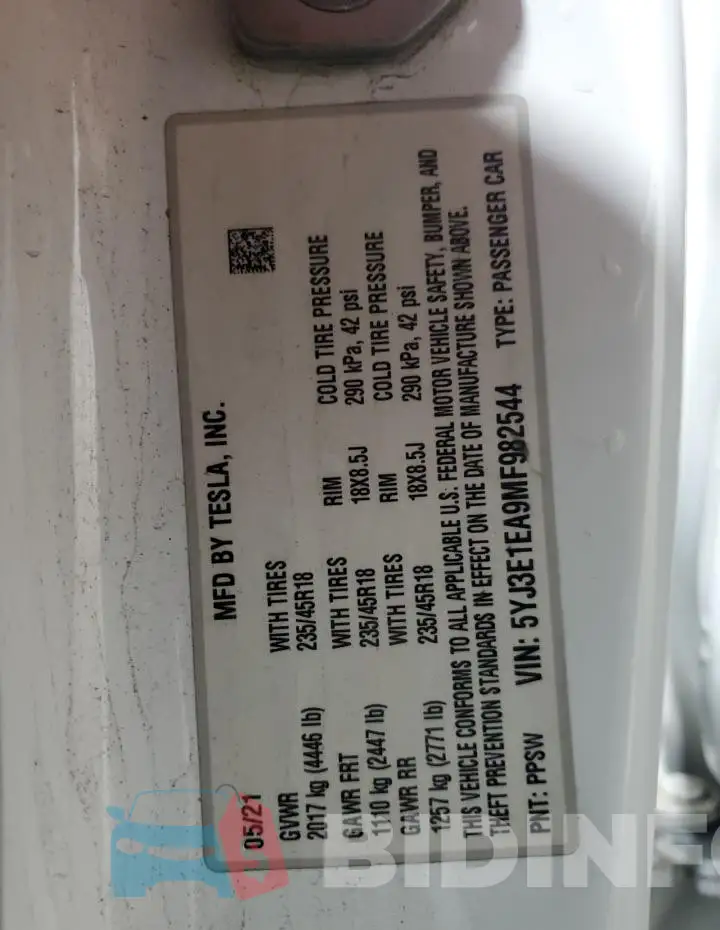 5YJ3E1EA9MF982544 Photo# 13