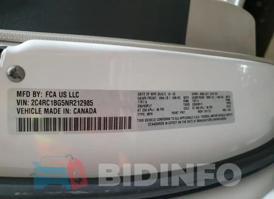 2C4RC1BG5NR212985 Photo# 13