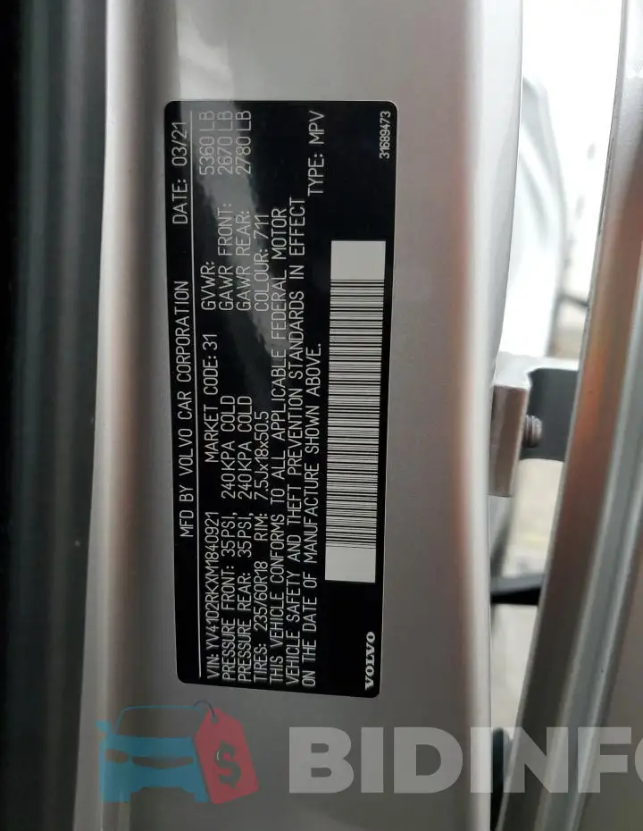 YV4102RKXM1840921 Photo# 13