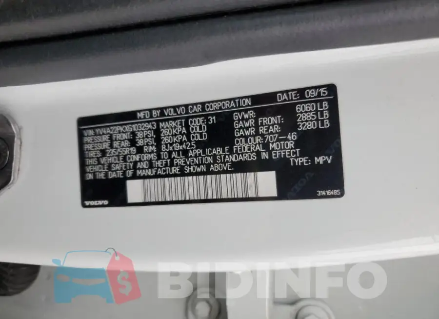 YV4A22PKXG1032943 Photo# 13