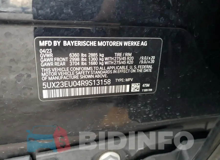 5UX23EU04R9S13158 Photo# 13