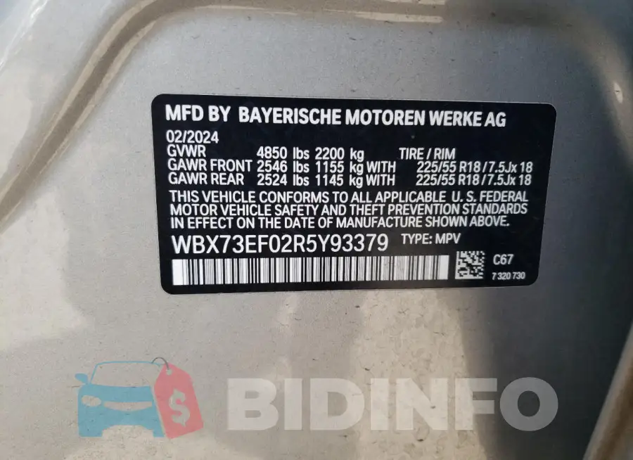 WBX73EF02R5Y93379 Photo# 12