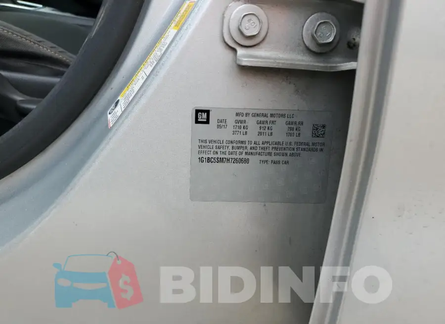 1G1BC5SM7H7260680 Photo# 12