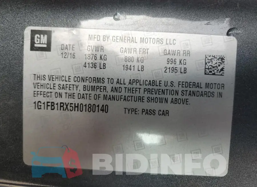 1G1FB1RX5H0180140 Photo# 13